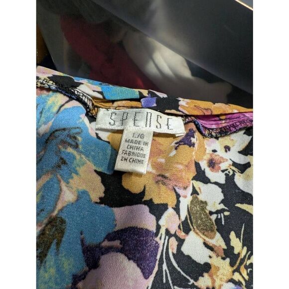 Spense Floral Print Sleeveless Blouse Size L - Picture 3 of 5